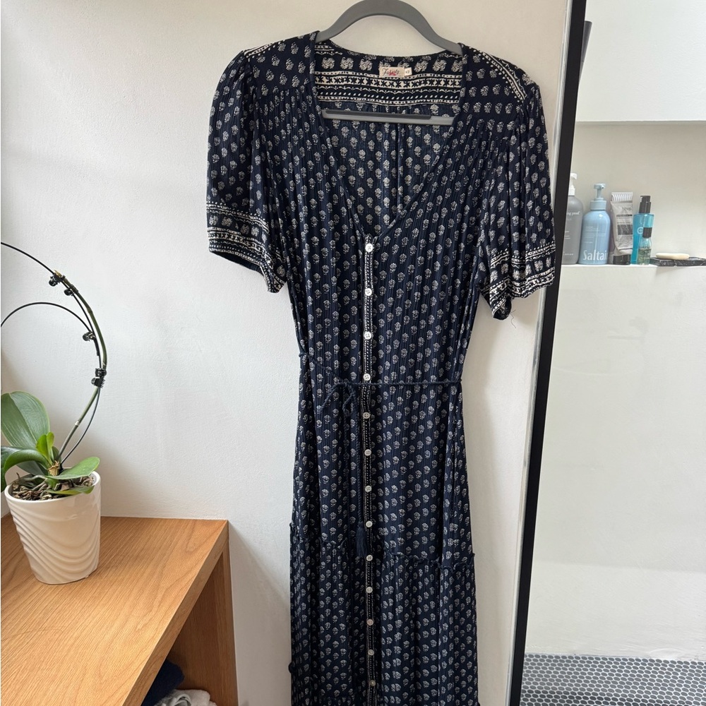 Faherty Orinda Maxi Dress in navy